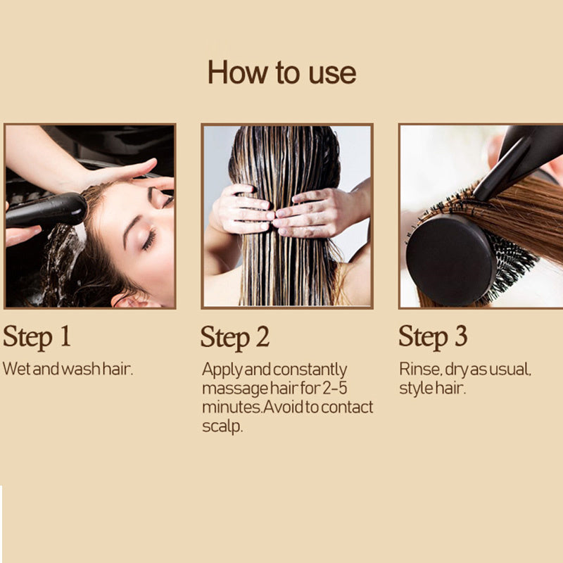 How to use the PURC Coconut Oil Hair Mask in three steps